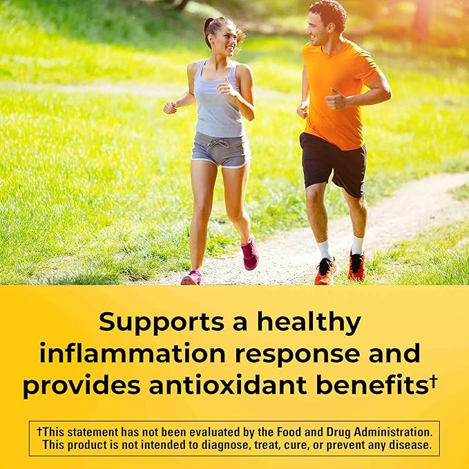 Nature Made Extra Strength Turmeric Curcumin with Black Pepper, 1000mg Turmeric Extract per serving (Standardized to 95% Curcuminoids), Supports Healthy Inflammation Response, 60 Vegetarian Capsules