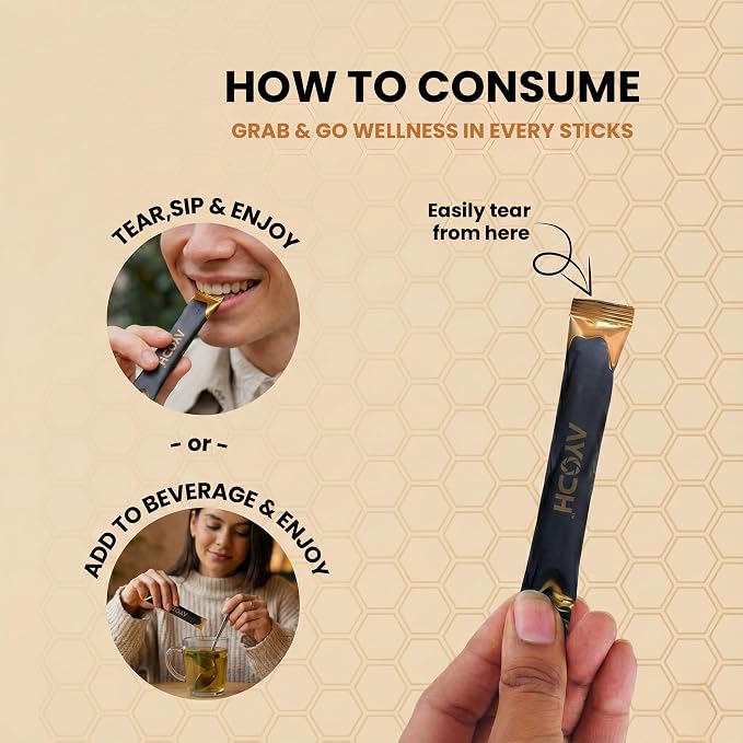 Pure Himalayan Shilajit Honey Sticks with Natural Honey & Caramel 30 Sticks | 75%+ Fulvic Acid, 85+ Trace Minerals | Support Energy & Immunity | Easy Single-Use Packets for Men & Women