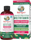 MARYRUTH'S Liquid Multivitamin + Hair Growth | Biotin 10000mcg | Lustriva Hair Growth Supplement | Clinically Tested in Women for Thicker Hair & Facial Wrinkle | Skin Care | Ages 18+ | 15.22 Fl Oz