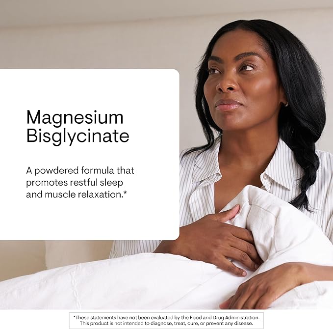THORNE - Magnesium Bisglycinate - Powdered Magnesium Formula - Supports Restful Sleep, Muscle Relaxation, Heart Health & Metabolism* - NSF Certified for Sport - Gluten, Dairy & Soy-Free - 60 Servings