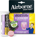 Airborne Elderberry + Zinc & Vitamin C Effervescent Tablets, Immune Support Supplement with Powerful Antioxidant Vitamins A C E, 20 Fizzy Drink Tablets, Elderberry Flavor
