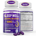 NEVISS 1Pack 60mg Melatonin Liposomal for Adults, High Dose Deep Rest & Brain Cognition, Extra Strength with Vitamin D3, K2, Chamomile for Sound Zzz Cycle, Power Antioxidant, 75 Softgels