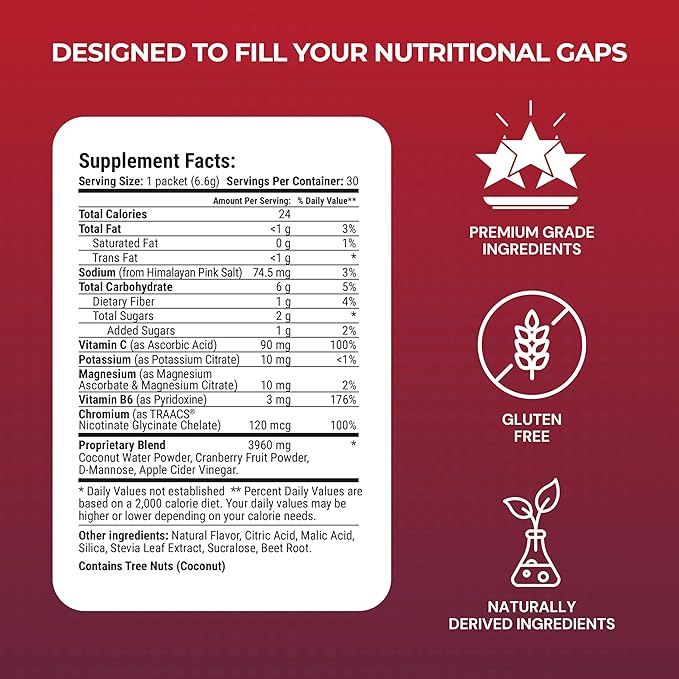Le-Vel Thrive Cran+ | Herbal Supplement Powder for Urinary Tract Health | with D-Mannose, Cranberry, Apple Cider Vinegar & Antioxidants | 30 Packets