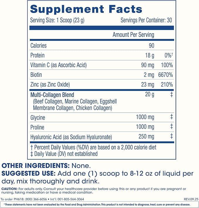 ProHealth Longevity Collagen Complete Powder - for People Over 40. 20g Multi Collagen. Hyaluronic Acid. for Joints, Bones, Hair, Skin, Muscles, Gut - 30 Servings - (3 Pack)