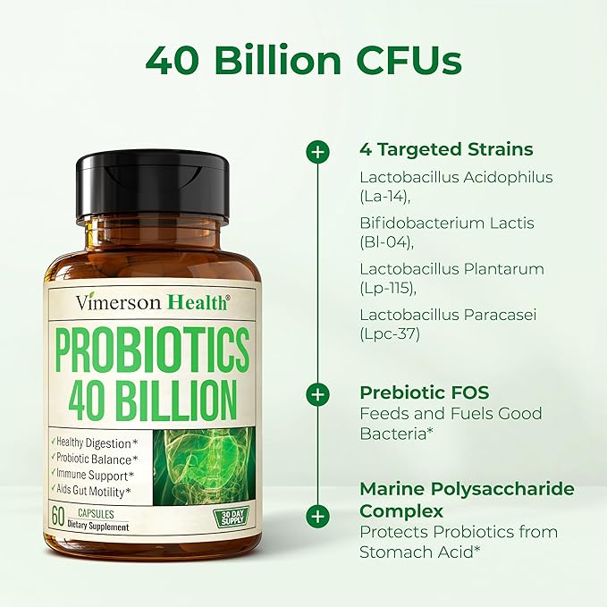 Multivitamin for Women with Vitamins and Minerals for Energy, Focus and Immune Health + Probiotics for Women & Men with Prebiotics – 40 Billion CFU Probiotics for Digestive & Gut Health