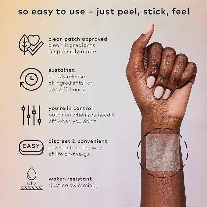 The Good Patch Slumber Sleep Patch Support, Melatonin Free, Sustained Release, Natural Patch with L-Theanine, Magnesium, Tart Cherry Extract, Plant Powered Wearable Wellness (16 Total Patches)