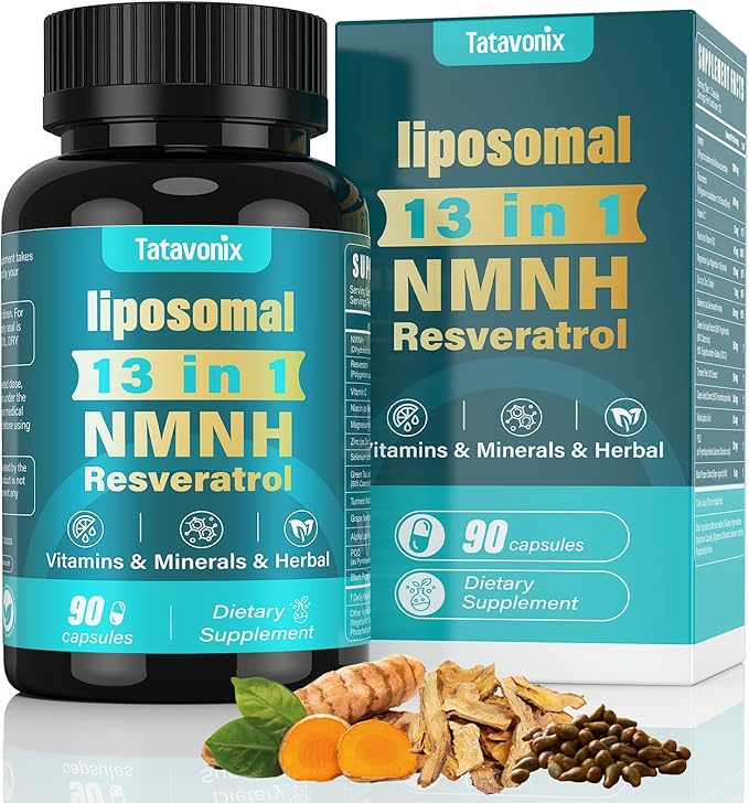 NMNH (Dihydronicotinamide Mononucleotide) 1000mg per Serving - NMN Alternative with Liposomal NAD+, Resveratrol & PQQ| Non-GMO, Gluten-Free | Supports Energy, Focus & Healthy Aging | 90 Capsules
