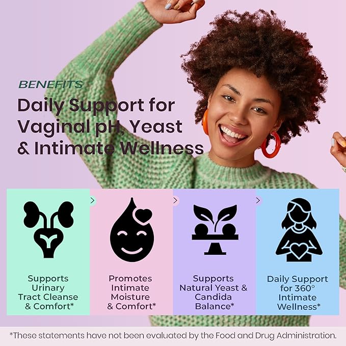UTI Flora & Odor Pro+ & UTI Yeast & pH Pro+ | Pack of 2 | Vaginal Probiotics for Feminine Hydration & Freshness Support | Third-party Tested, cGMP Facility, Vegan, Non-GMO, Gluten-Free | 60+60 Caps