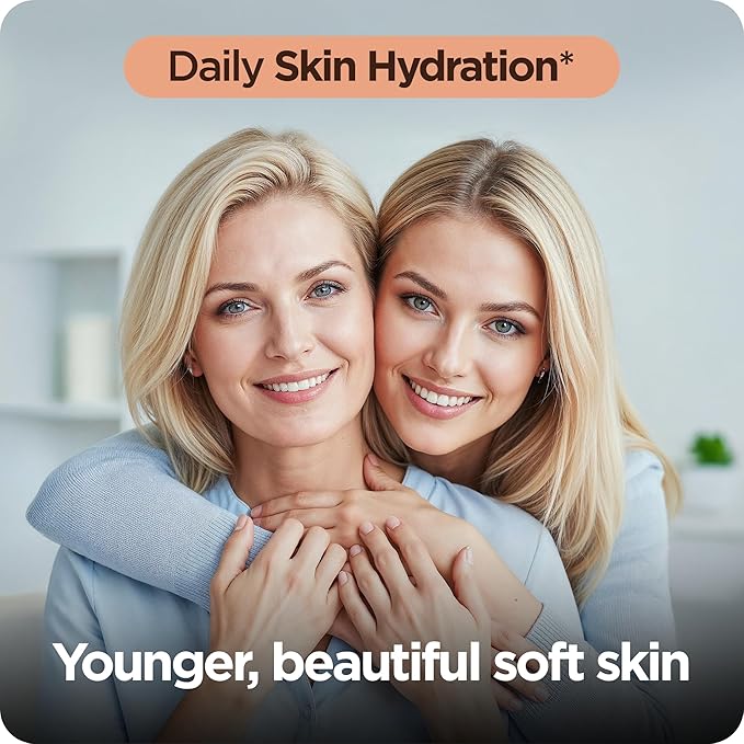 Pure Hyaluronic Acid Supplement 250mg with Vitamin C 50mg, 120 Vegan Capsules - Skin Hydration for Natural Glow, Hair, Nails, Bone & Joint Health Formula