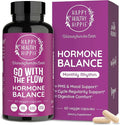 Happy Healthy Hippie Hormone Balance for Women — PMS Support & PMDD, Mood, Cycle Regularity — Chasteberry Supplements with Maca, Dong Quai, Black Cohosh — Vegan, Non-GMO, 60 Capsules