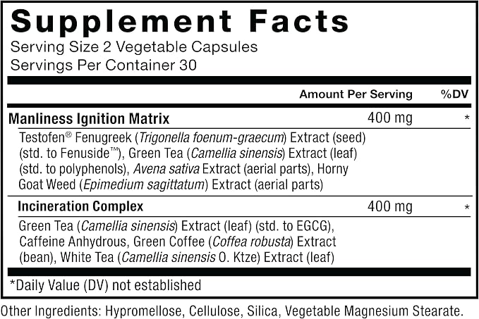 Force Factor Test X180 Ignite Total Testosterone Booster for Men with Fenugreek Seed and Green Tea Extract to Build Lean Muscle, Boost Energy, and Improve Performance, 60 Count