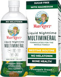 MaryRuth's Liquid Nighttime Multimineral | No Melatonin | Bedtime Routine | Magnesium Citrate | Calcium | Zinc | Vitamin D3| Available in 4 Flavor - Vegan | Sugar Free | Gluten Free | 32 Oz