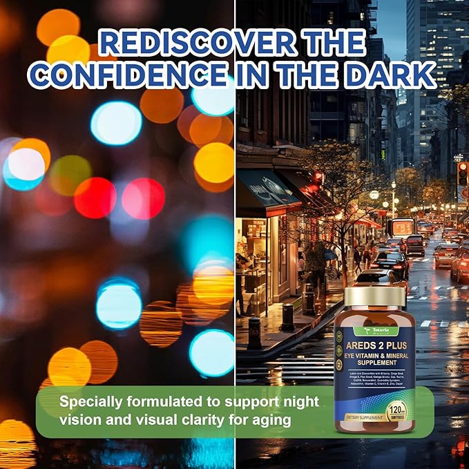 19-in-1 AREDS 2 + Eye Vitamins for Macular Health and Dry Eye, Lutein and Zeaxanthin Supplement with Vitamin C/E, Zinc, Omega-3, Support Eye Strain, Pressure, Night Vision & Hydration - 120 Softgels