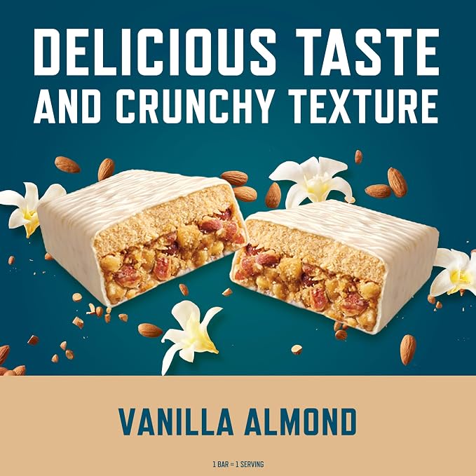CLIF BUILDERS Protein Bars - Vanilla Almond Flavor - 20g Plant Based Protein - Gluten Free - Non-GMO - Low Glycemic - No Artificial Sweeteners - 2.4 oz. (Pack of 144)