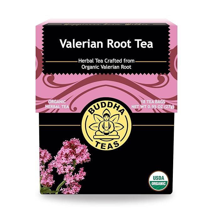 Buddha Teas Organic Valerian Root Tea - OU Kosher, USDA Organic, CCOF Organic, 18 Bleach-Free Tea Bags