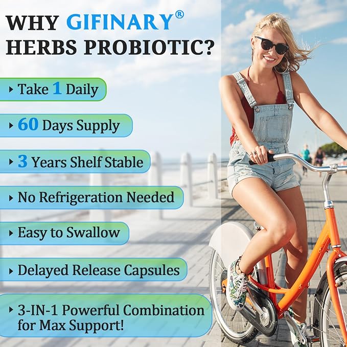 Probiotics for Women & Men - 300 Billion CFU, 24 Strains Probiotics + 15 Organic Herbs Prebiotics for Digestive, Gut Health, Immune, Constipation, Diarrhea & Whole-Body Health - 4 Months Supply