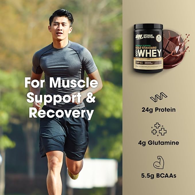 Optimum Nutrition Gold Standard 100% Whey Protein Powder, Naturally Flavored Chocolate, 15 Servings (Packaging May Vary)
