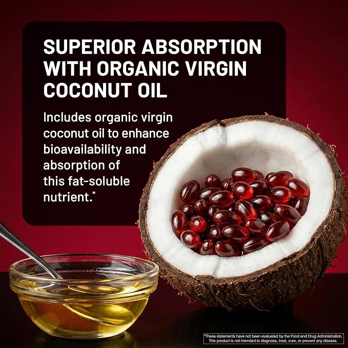 NatureWise Triple Strength Astaxanthin 12mg with AstaReal® - Vegan Antioxidant Supplement with Organic Coconut Oil - NSF Certified Gluten Free, Non-GMO - 60 Softgels[60 Day Supply]