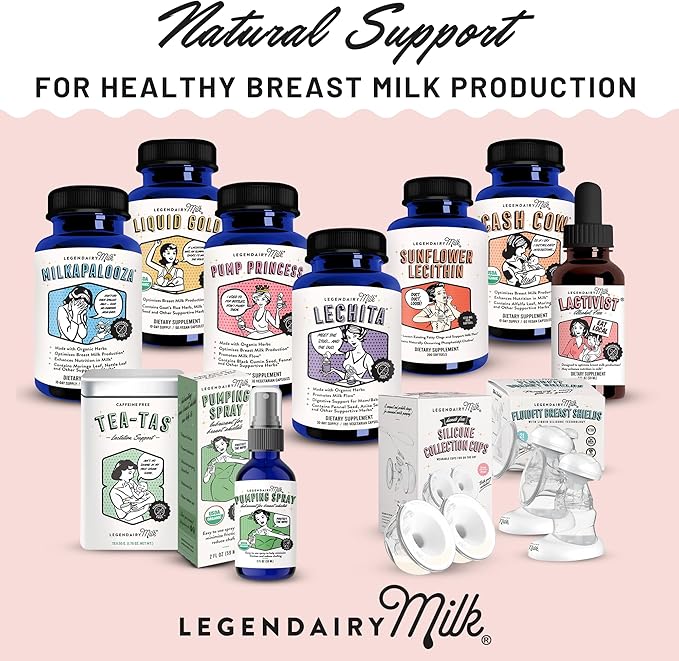 Legendairy Milk Lechita, Supports Milk Flow, Organic Fenugreek Free Breastfeeding Supplement, Organic Fennel & Anise, Made in USA, 180 Vegan Capsules