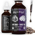 Organic Lion’s Mane + Turkey Tail Tincture | Made with Mushrooms Grown On Our Farm in The USA | Dual Extract | Extra-Concentrated (4 fl oz)