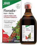 Floradix Iron & Herbs - Liquid Herbal Supplement for Energy Support - Iron Supplement with Vitamin C & Vitamin B Complex - for Men & Women - 23.7 fl oz