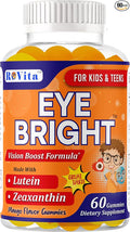 Eye Bright Lutein Gummies for Kids & Teens– Eye Vitamins with Lutein & Zeaxanthin – Eye Health Supplements for Vision Support – Vitamins for Eye Health & Macular Support – 60 Gummies