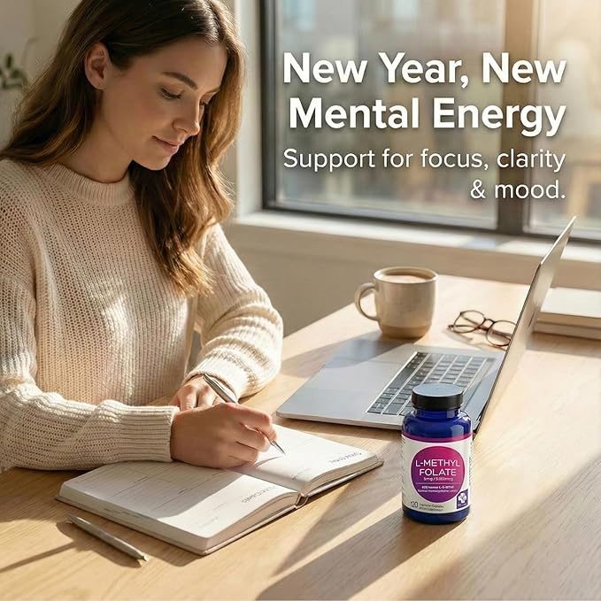 MD Life L-Methylfolate 5 mg Supplement - Professional-Grade Active L Methylfolate Supplement - 120 Capsules - L-Methylfolate 5mg - Maximum Potency MTHFR W/Essential Amino Acids