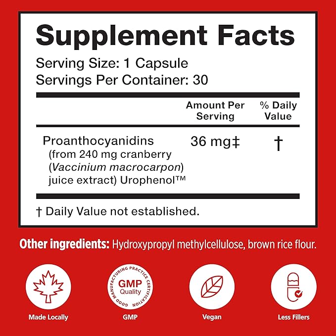 20% Bundle Utiva Cranberry PACs 30 Vegi Capsules Cranberry Supplement for Urinary Tract Health for Women and Men + Utiva D-Mannose 500mg 120 Capsules Naturally Flush The Bladder and Urinary Tract