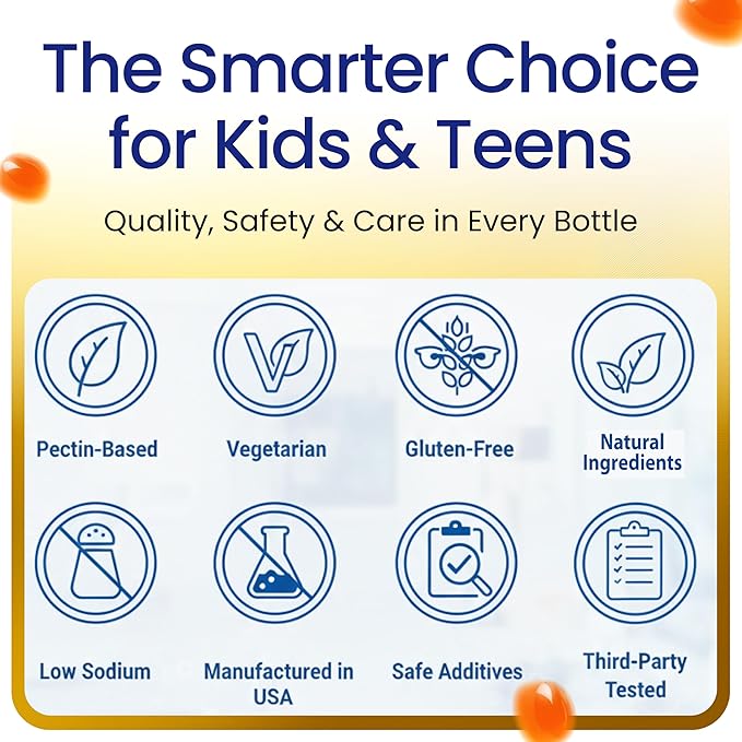 Kids Eye Vitamins - Eye Health Gummy for Kids & Teens, Lutein Gummies 12mg with Zeaxanthin 30 Easy-to-Chew, Mango Flavor Gummies - Natural, Vegan, and Non-GMO Formula