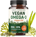 Vegan Omega 3 6 9 Algae Oil | Plant Based DHA EPA | Sustainably Sourced, No Carrageenan | Heart, Brain & Eye Health Support | Fish Oil Alternative | Omega 3 Fatty Acid Supplements | 120 Softgels