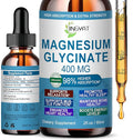 Pure Magnesium Glycinate Drops | High Absorption Liquid Magnesium Glycinate 400mg Support Sleep,Nerve & Bone Health | Magnesium Bisglycinate Chelate for Women & Men | Vegan,Non-GMO,Fast-Acting Formula