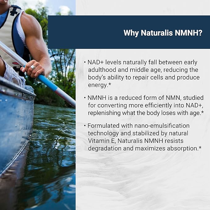 Naturalis Liposomal NMNH 300mg (NMN Alternative) | Boost NAD+ Levels & Support Healthy Aging* | Bioenhanced with Vitamin E for Advanced Absorption, Stability & Antioxidant Protection* | 120 Softgels