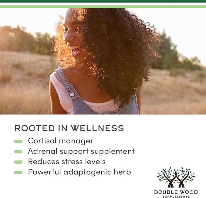 Ashwagandha Organic Drops for Stress Relief (1,200mg, 60 Servings) Ashwagandha Tincture for Adrenal Support and Cortisol Manager (Vegan Safe, Gluten Free, Non-GMO) by Double Wood