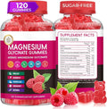 Magnesium Glycinate Gummies 600mg, High Absorption Magnesium Gummies with L-Threonate, Calcium, Vitamin B6, D3, Sugar Free Chews for Adults & Kids Relaxation, Stress Relief, Night Rest