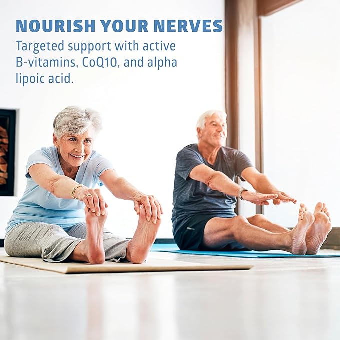 Puralor DN Nerve Support Supplement, Advanced Neuropathy Support Supplement with Alpha Lipoic Acid, CoQ10, Folate, Vitamin B12 and Vitamin D3, Non-GMO, Vegan, 30 Capsules
