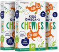Omega 3 Chewies - Ultra-High DHA Chewables for Kids Supports Brain & Eye Health - Sugar-Free Natural Fruit Flavor - Kids Omega 3 Fish Oil Chewies (3 Pack)