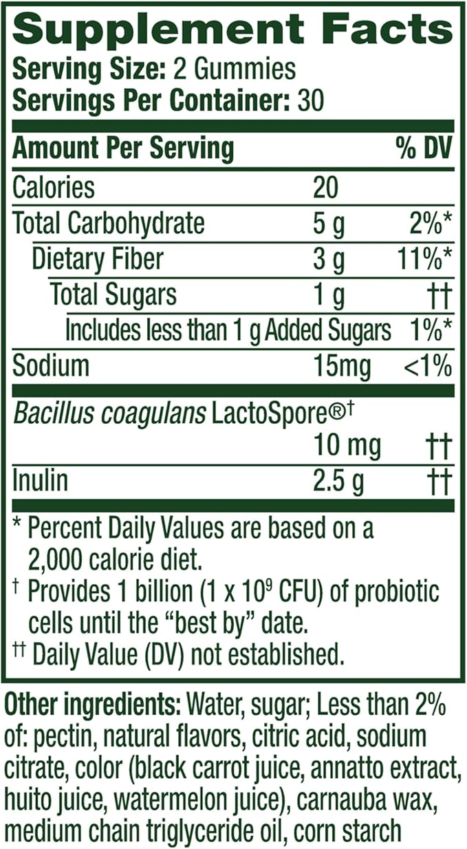 Align Dualbiotic, Prebiotics and Probiotics for Women and Men, Probiotics for Digestive Health, Prebiotics Help Nourish Good Bacteria, Natural Fruit Flavors, 60 Probiotic Gummies