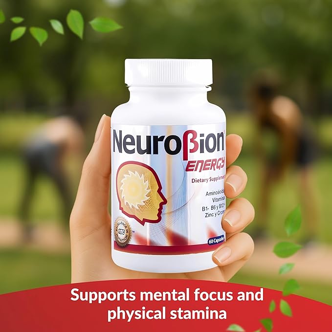 60 Caps Neurobion Energy - Amino Acids Vitamin B1 B2 B6 B12 - Increases Brain Alertness & Stamina