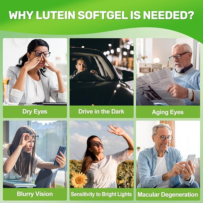 Lutein and Zeaxanthin Supplements, Eye Vitamin & Mineral Supplement, Multivitamin for Vision & Ocular Health with Omega-3, Protect and Enhance Your Eye Health Completely, 150 Softgels