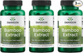 Swanson Bamboo Extract - Natural Hair, Skin and Nails Supplement - 70% Silica Content Supporting Collagen Formation & Bone Growth - (60 Veggie Capsules, 300mg Each) (3 Pack)