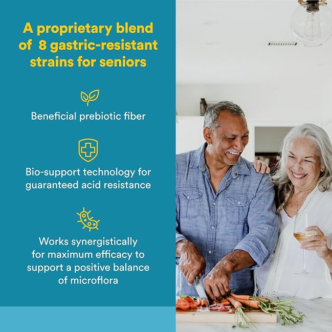 Natural Factors Ultimate Probiotic Senior's - Senior Supplement for Digestive & Immune Health - 35 Billion CFUs - Non-GMO & Gluten-Free - 30 Capsules (30 Servings)