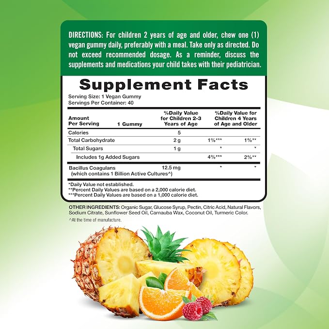 Nature's Truth Kids Probiotic Gummies | 40 Count | Mixed Fruit Flavor | Vegan, Non-GMO & Gluten Free Supplement