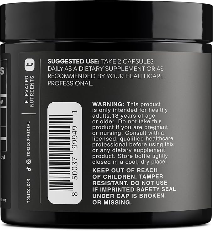 Toniiq Ultra High Purity Fisetin 500mg - 98%+ Higly Purified & Bioavailable Fisetin Supplement with MCT Oil for Absorption - Third-Party Tested Senolytic Supplements for Aging Support - 60 Capsules