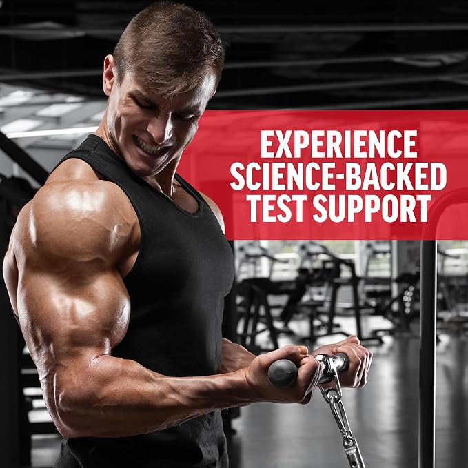Force Factor Test X180 Ignite Total Testosterone Booster for Men with Fenugreek Seed and Green Tea Extract to Build Lean Muscle, Boost Energy, and Improve Performance, 60 Count