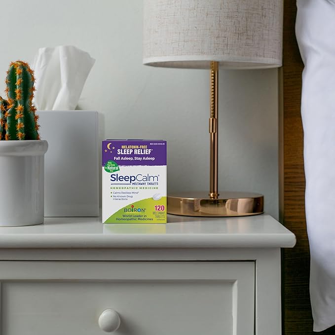 Boiron SleepCalm Tablets Sleep Aid for Deep,Relaxing,Restful Nighttime Sleep - Melatonin-Free and Non Habit-Forming -,120 Count (Pack of 2)