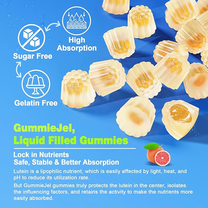 Sugar Free Lutein 20mg 40mg + Vitamin B1 Gummies