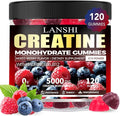 Creatine Monohydrate Gummies 5000mg - Sugar Free Pre Workout Supplement for Men & Women, Creatine Gummies for Muscle, Strength, Recovery, Cognitive Health & Memory, Mixed Berry Flavor, 120 Count