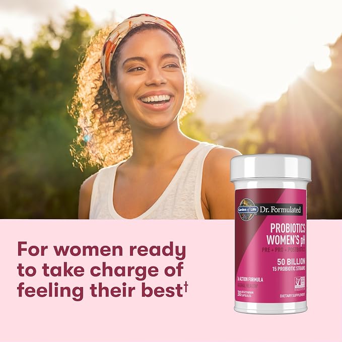 Garden of Life Dr Formulated Once Daily 3-in-1 Complete Prebiotics,Postbiotics&Probiotics for Women,PRE+PRO+POSTBIOTIC Supplement for Women’s Digestive,Immune& Vaginal Health, 30 Count (Pack of 6)