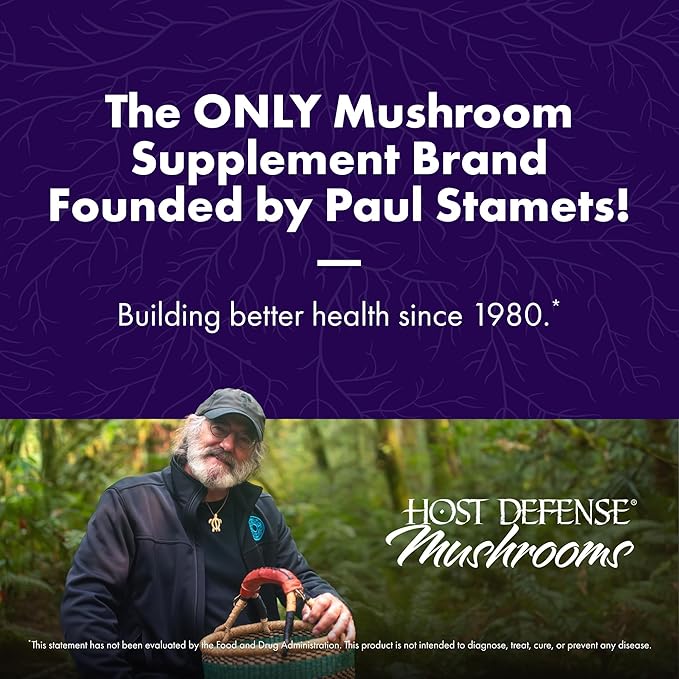 Host Defense MyCommunity Capsules - 17 Species Blend Mushroom Supplement for Immune Support - Herbal Aid with Lion's Mane, Reishi. Chaga, Cordyceps, Turkey Tail & More - 60 Capsules (30 Servings)*