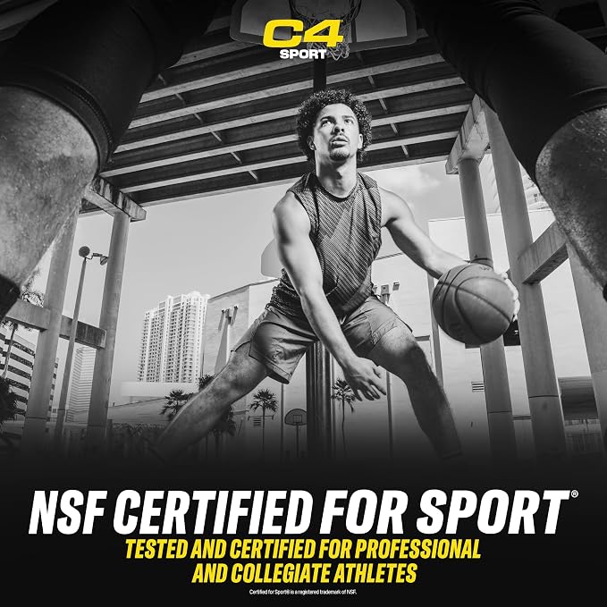 Cellucor C4 Sport Pre Workout Powder Blue Raspberry - Pre Workout Energy with 3g + 135mg Caffeine and Beta-Alanine Performance Blend - NSF Certified for Sport | 30 Servings